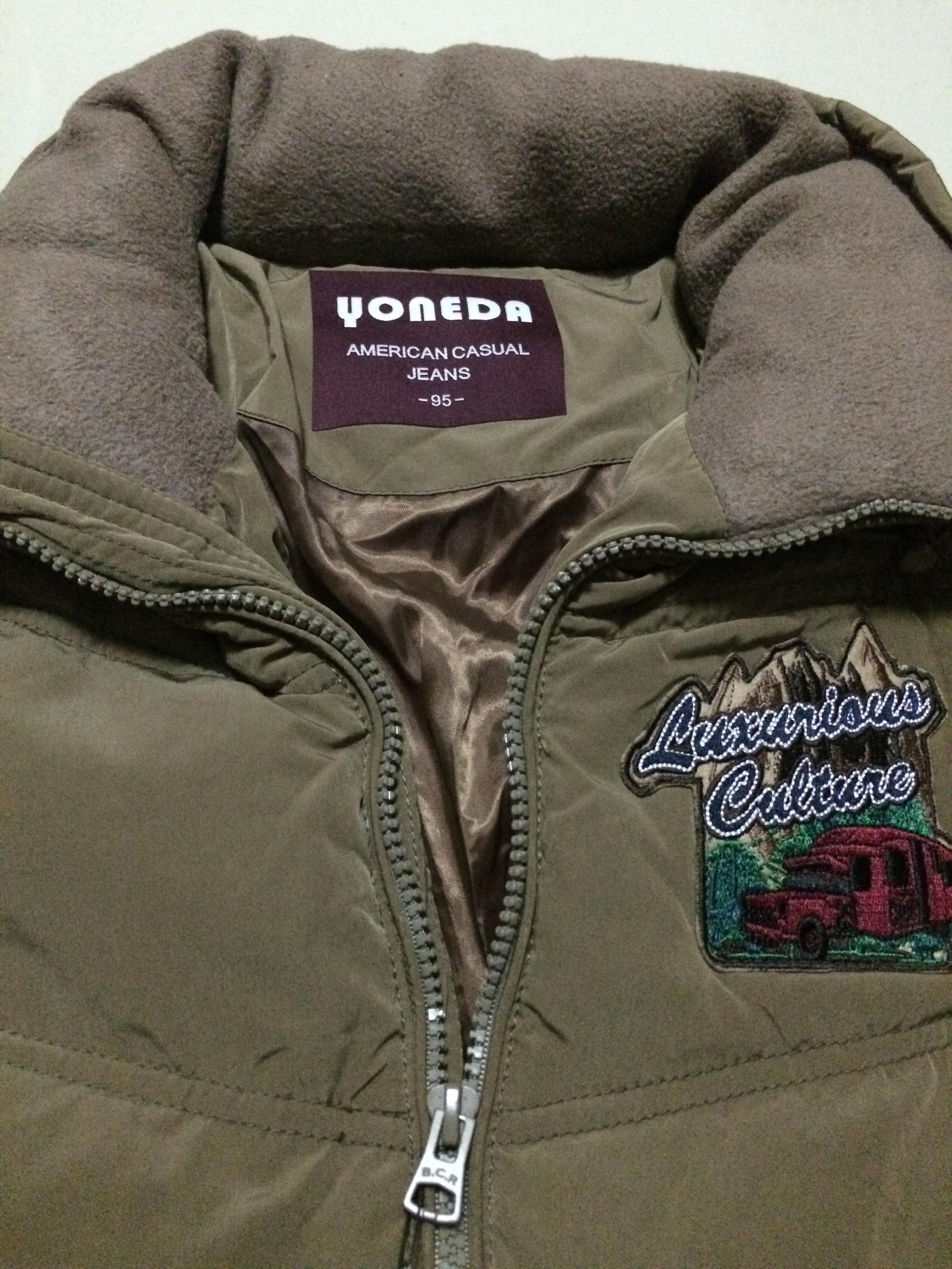 เสื้อกันหนาวขนเป็ด เสื้อขนเป็ด สีน้ำตาล แบรนด์เนมหรู เกาหลี YONEDA แท้100% เนื้อหนาอุ่นมากคะ size M/L