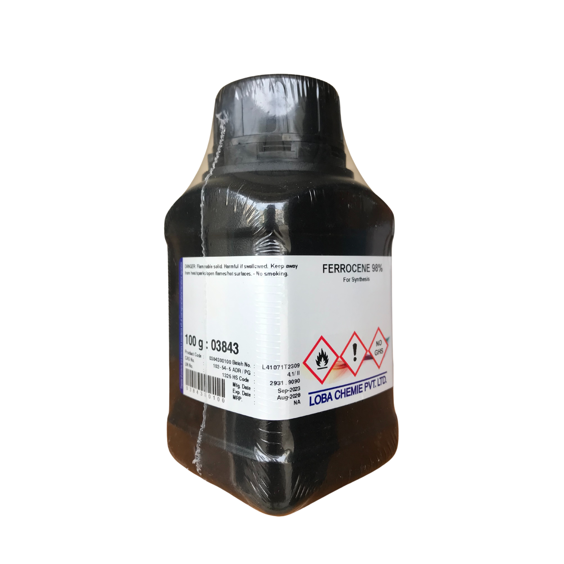 Ferrocene 98%, for Synthesis 100 g. Loba Chemie™