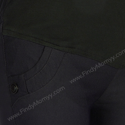 กางเกงทำงาน สีเทาเข้ม มีกระเป๋า มีสายปรับรอบท้อง