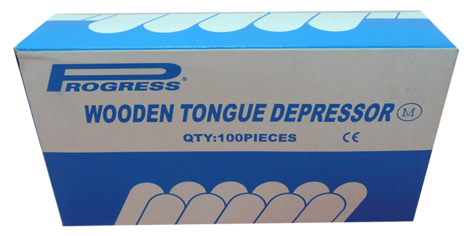 ไม้กดลิ้น NON STERILE ยี่ห้อ Progress กล่องละ 100 อัน