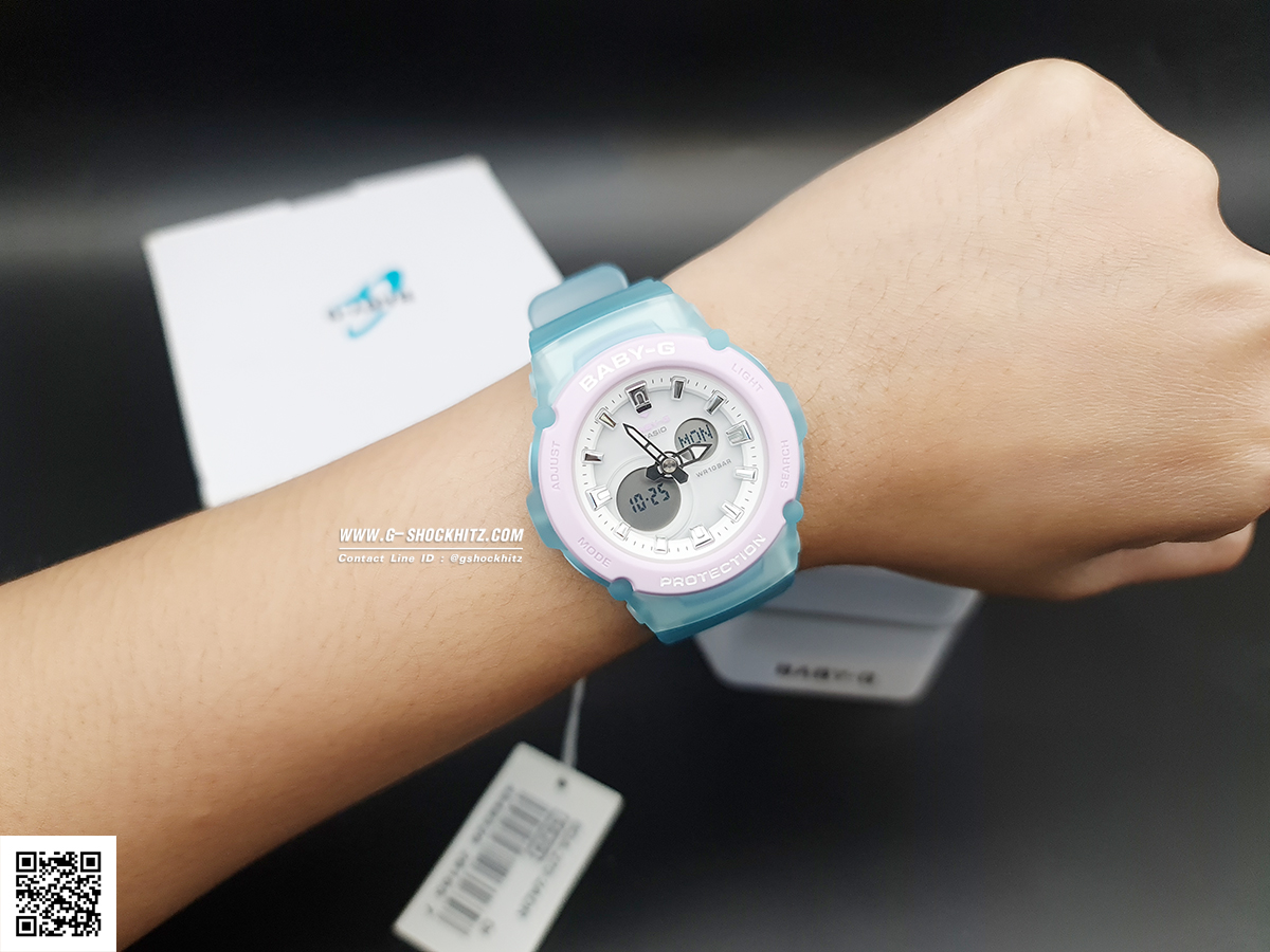 CASIO BABY-G นาฬิกาข้อมือ นาฬิกากันน้ำ นาฬิกาของแท้ ประกันศูนย์ CMG 1 ปี รุ่น BGA-270-2A นาฬิกาสีฟ้า
