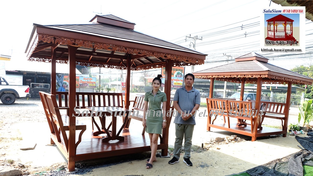 ผลงานการส่งมอบศาลาไม้ทรงบาหลี ของ ร้านอาหาร เฮือนอีสาน อ.หนองแค สระบุรี