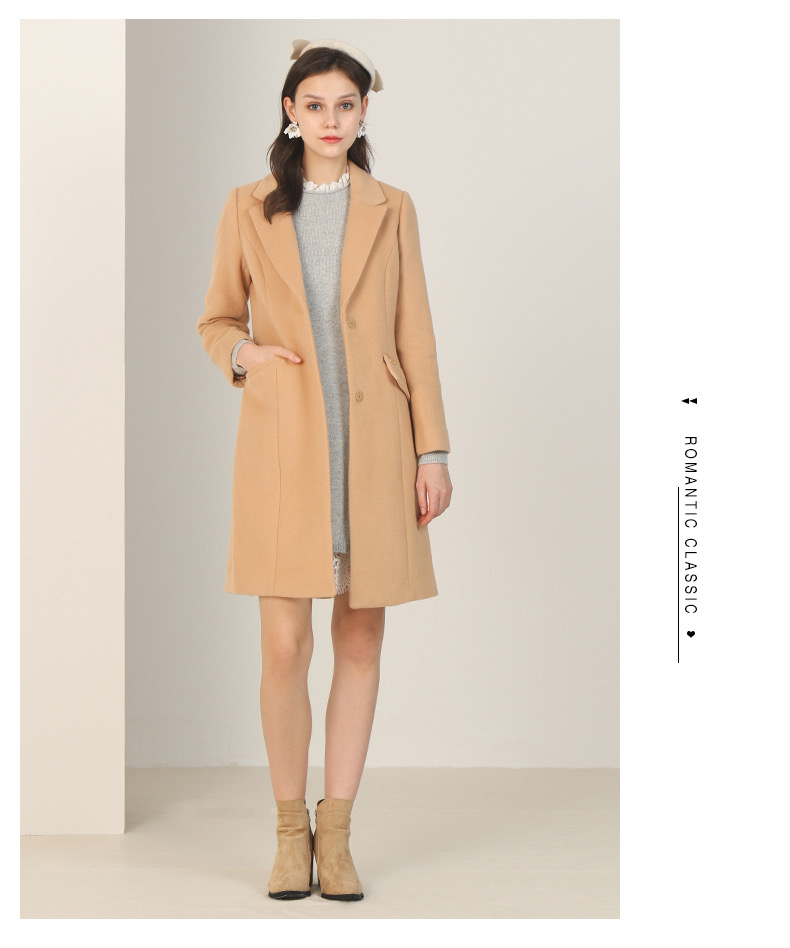 เสื้อโค้ทวูล Trench coat เสื้อโค้ทเฟอร์ โค้ทสักหลาดสีชมพูอ่อน แบรนด์ Roem