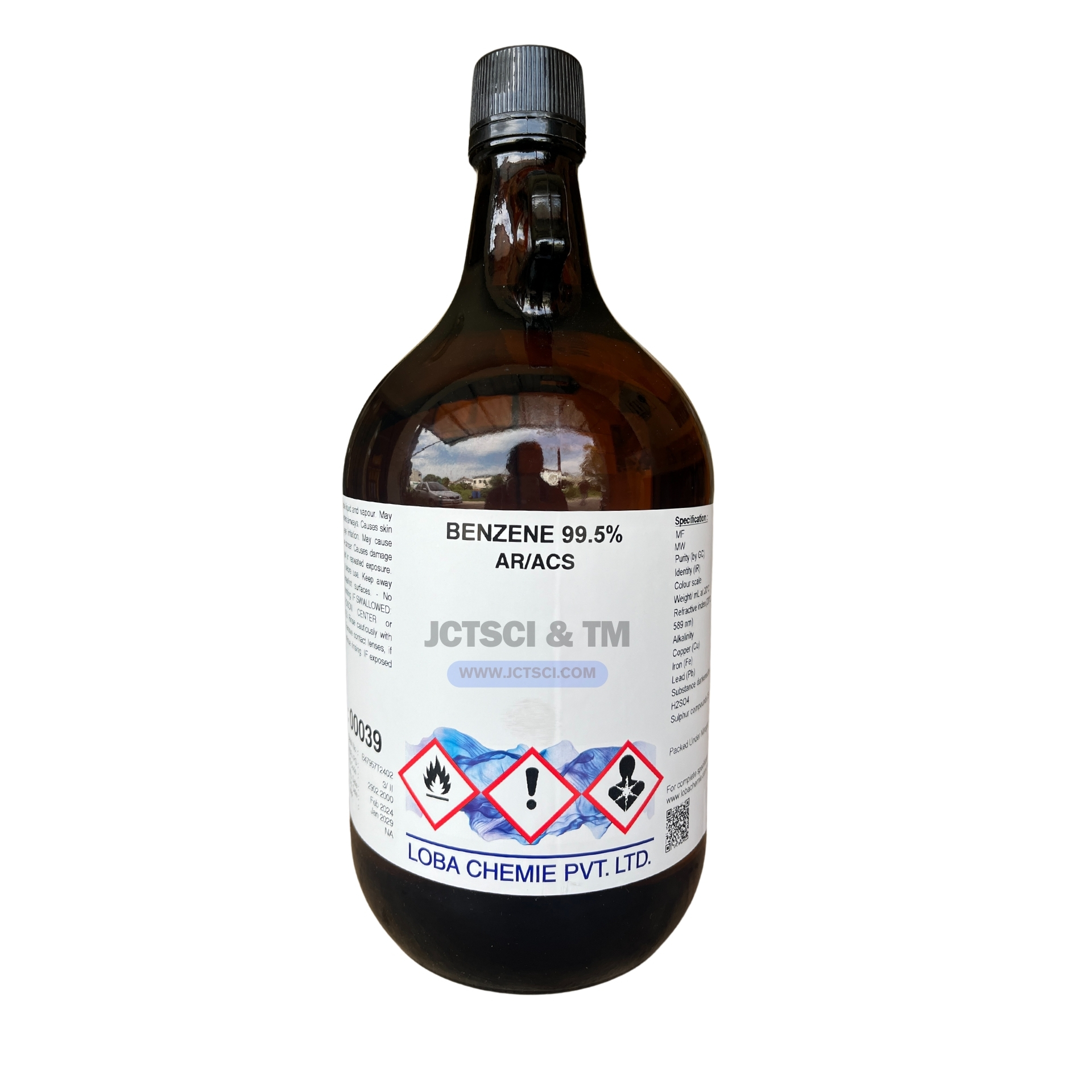 Benzene 99.5%, AR/ACS 2.5 L. Loba Chemie™