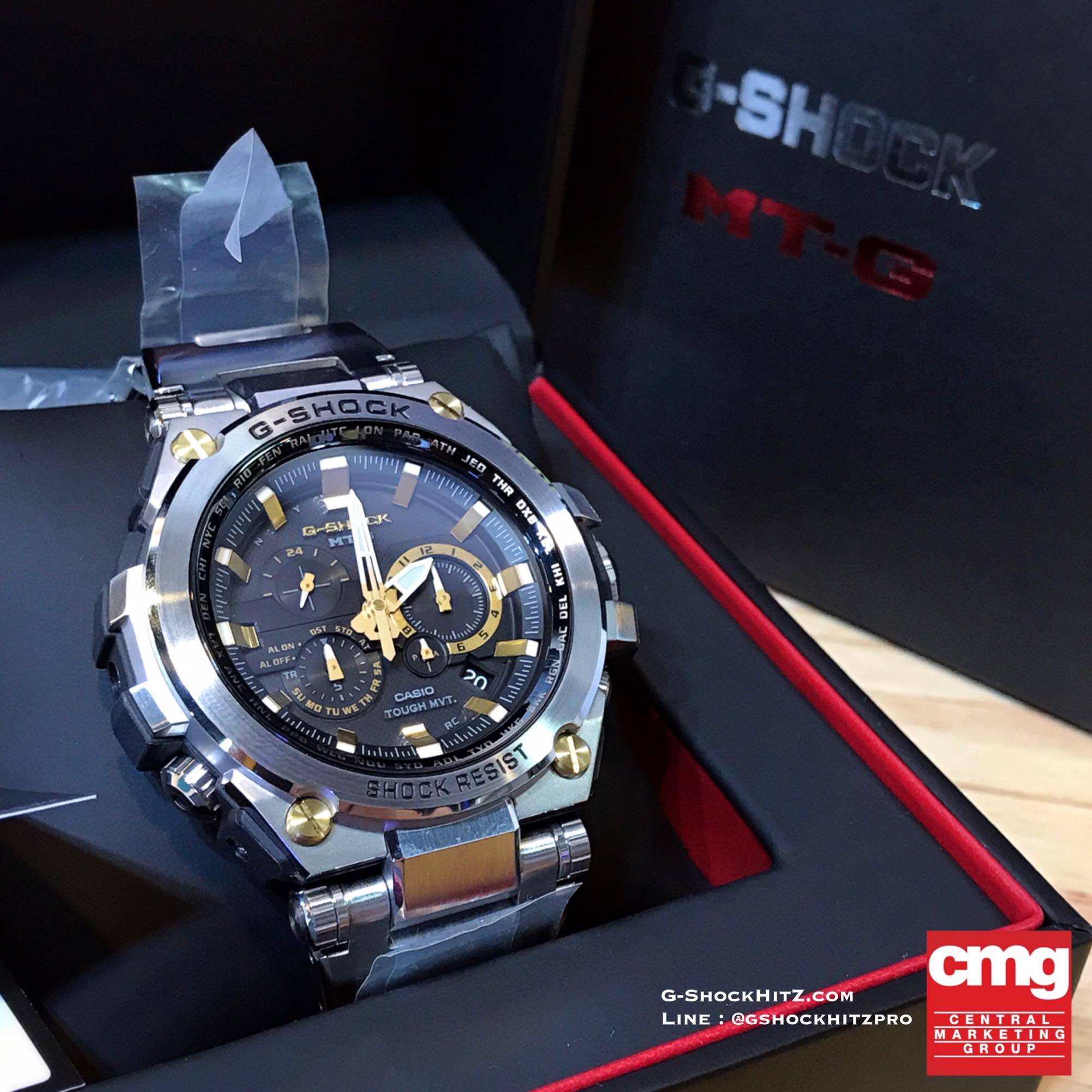 CASIO G-SHOCK นาฬิกาข้อมือ นาฬิกากันน้ำ นาฬิกาของแท้ ประกันศูนย์ CMG 1 ปี รุ่น MTG-S1000D-1A9 นาฬิกาสีเงิน