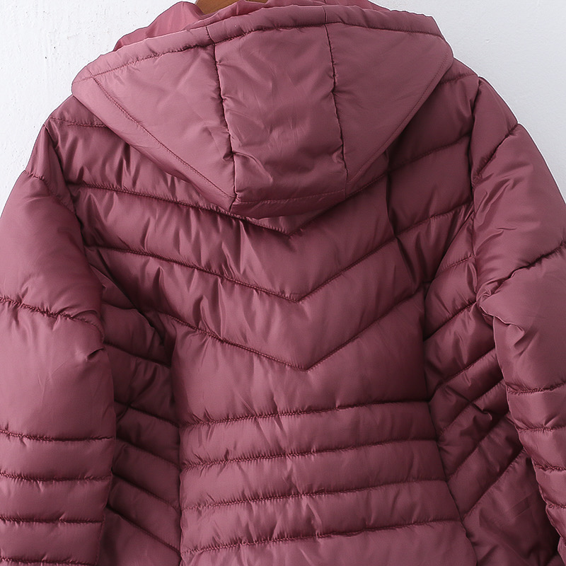 เสื้อกันหนาว เสื้อฮู้ดเฟอร์ บุนวมอุ่น สีแดง แบรนด์ INEXTENSO (padded puffer coat สำเนา
