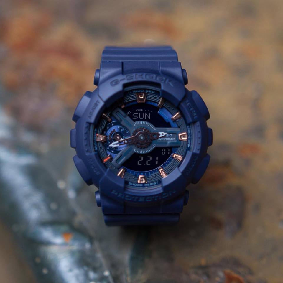 CASIO G-SHOCK นาฬิกาข้อมือ นาฬิกากันน้ำ นาฬิกาของแท้ ประกันศูนย์ CMG 1 ปี รุ่น GMA-S110CM-2A นาฬิกาสีดำ