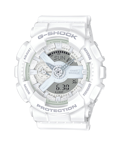 CASIO G-SHOCK นาฬิกาข้อมือ นาฬิกากันน้ำ นาฬิกาของแท้ ประกันศูนย์ CMG 1 ปี รุ่น GMA-S110CM-7A1 นาฬิกาสีขาว