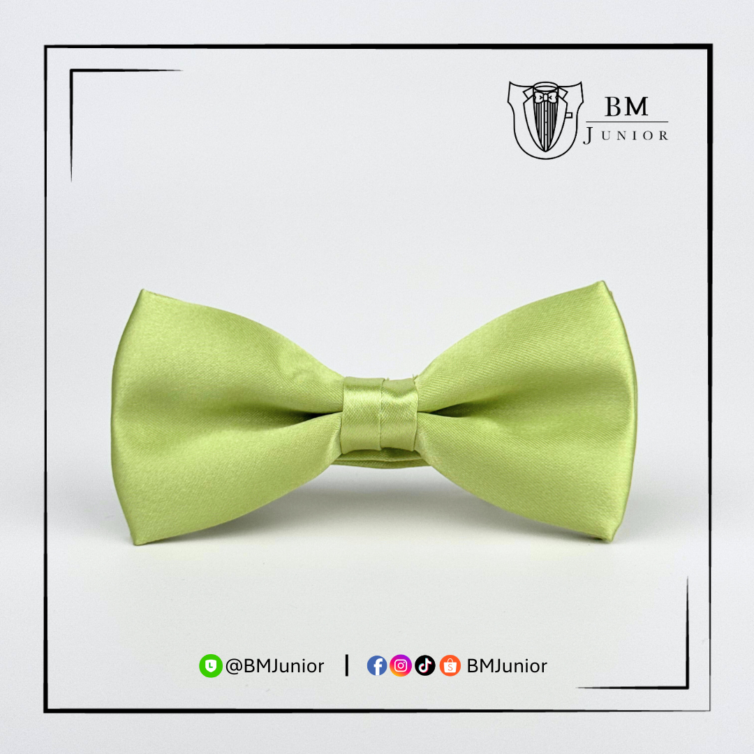 หูกระต่าย สีเขียวตอง | Lime Bowtie