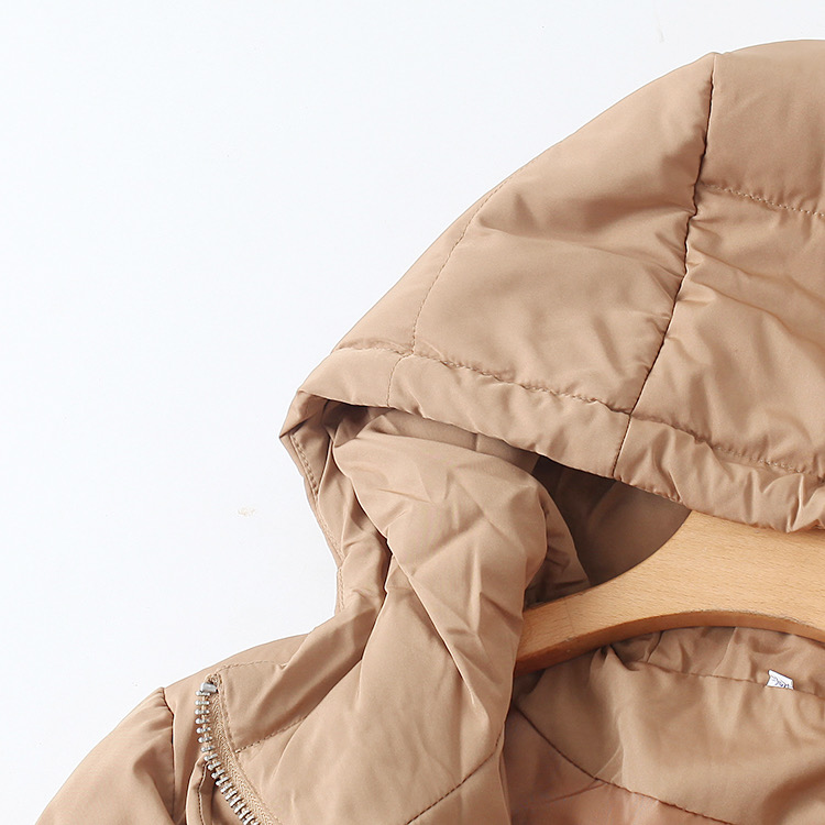 เสื้อกันหนาว เสื้อฮู้ดเฟอร์ บุนวมอุ่น สีนู้ดส้ม แบรนด์ Cranberry jeans (padded puffer coat สำเนา