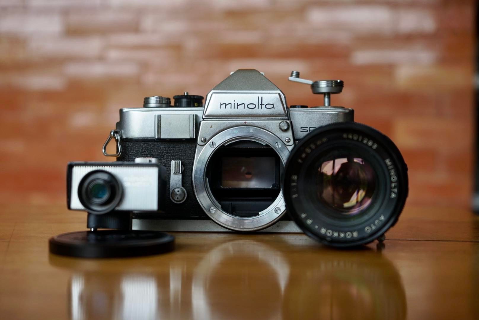 MINOLTA SR-3+MINOLTA AUTO ROKKOR-PF 55MM.F1.8+MINOLTA METER 2