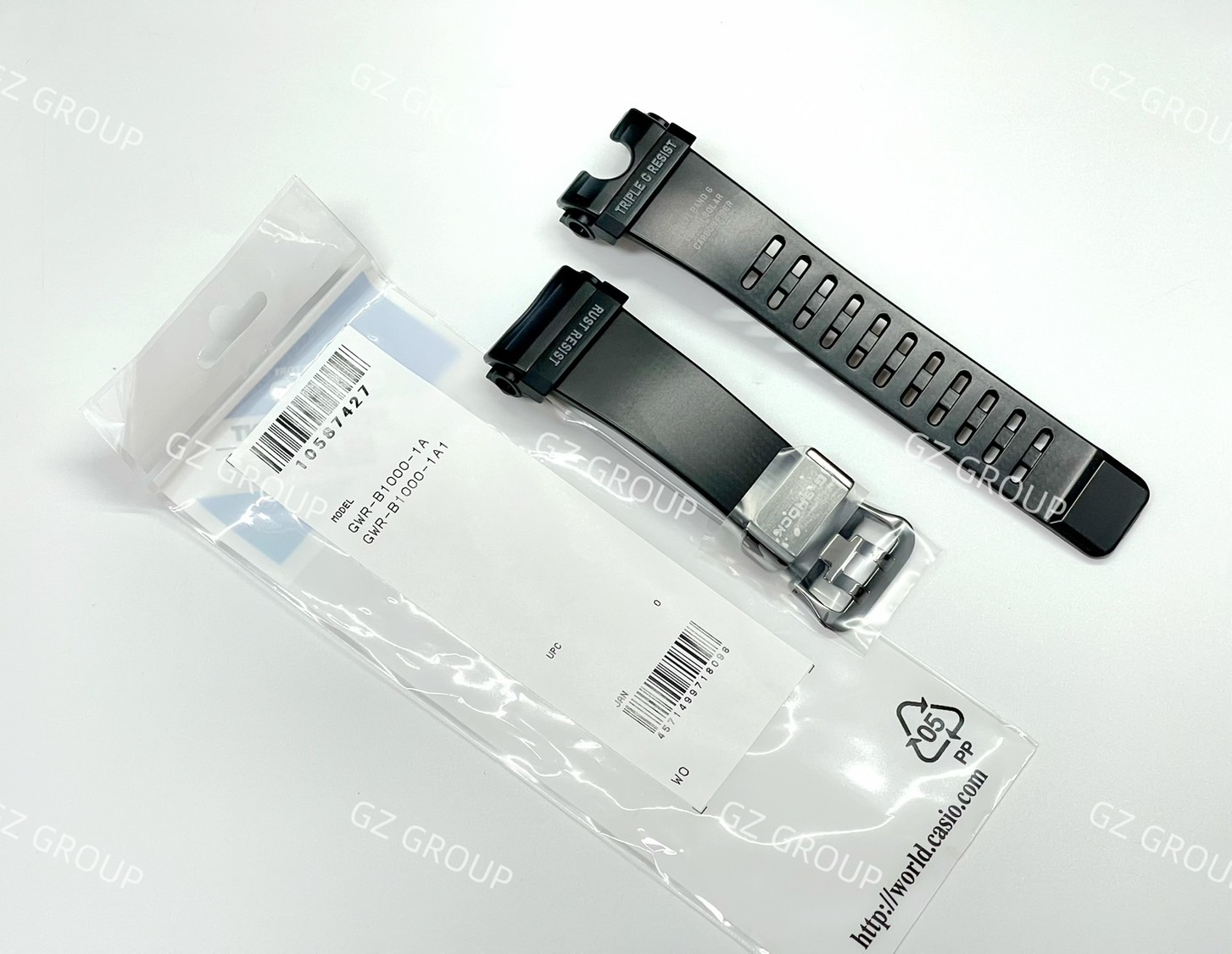 CASIO GENUINE FACTORY CASIO REPLACEMENT อะไหล่นาฬิกา G-SHOCK รุ่น GWR-B1000-1A1 อะไหล่สีดำ