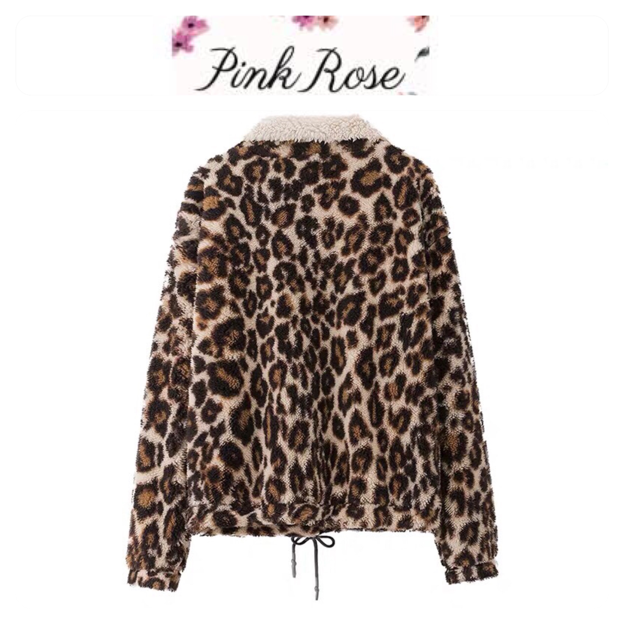 Pink rose เสื้อเฟอร์กันหนาว ลายเสือ เสื้อคลุมขน ลายเสือ แบรนด์PINK ROSE ขนนิ่มฟู นุ่มมากคะ ลายเสือ