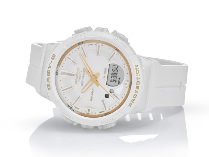 CASIO BABY-G นาฬิกาข้อมือ นาฬิกากันน้ำ นาฬิกาของแท้ ประกันศูนย์ CMG 1 ปี รุ่น BGS-100GS-7A นาฬิกาสีขาว