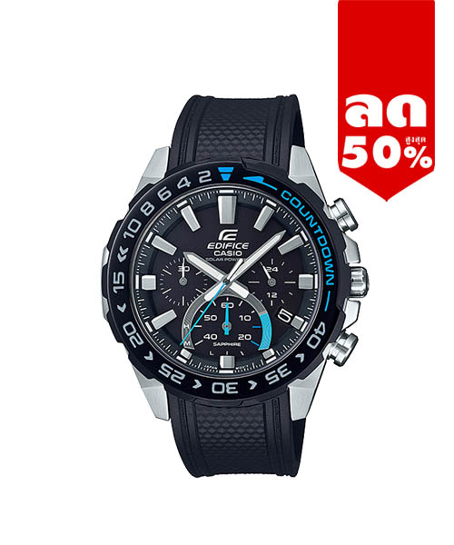 CASIO EDIFICE นาฬิกาข้อมือ นาฬิกากันน้ำ นาฬิกาของแท้ ประกันศูนย์ CMG 1 ปี รุ่น EFS-S550PB-1A นาฬิกาสีดำ