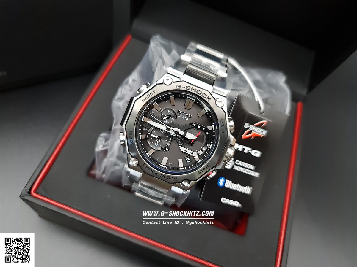 CASIO MID YEAR SALE G-SHOCK นาฬิกาข้อมือ นาฬิกากันน้ำ นาฬิกาของแท้ ประกันศูนย์ CMG 1 ปี รุ่น MTG-B2000D-1A นาฬิกาสีเงิน