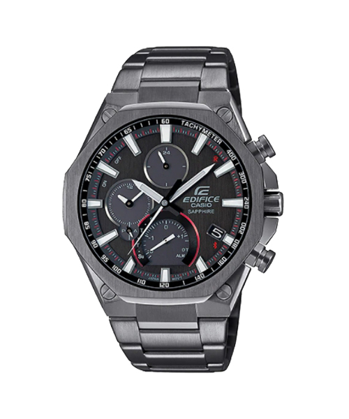 CASIO EDIFICE นาฬิกาข้อมือ นาฬิกากันน้ำ นาฬิกาของแท้ ประกันศูนย์ CMG 1 ปี รุ่น EQB-1100DC-1A นาฬิกาสีดำ