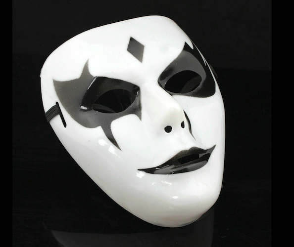 หน้ากากเต้นรำสยองขวัญ ชายหญิงสีขาวดำ หน้ากากปาร์ตี้ หน้ากากแฟนซี หน้ากากฮาโลวีน หน้ากากผี หน้ากากสตรีทแดนซ์