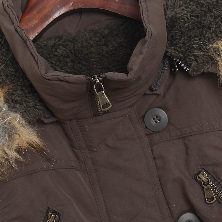 Sureve เสื้อโค้ทฮู้ดกันหนาว เสื้อปาร์กา parka แต่งเฟอร์ แบรนด์ SUREVE (3L) WY959สำเนา น้ำตาล