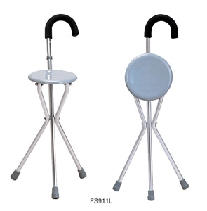 ไม้เท้า อลูมิเนียม ก้านร่ม แบบมีเก้าอี้พับได้ รุ่น FS911L