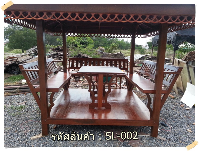 รหัสสินค้า SL-002 : ศาลาบาหลี เสาเหลี่ยม ขนาด 2 X2 X 3 เมตร