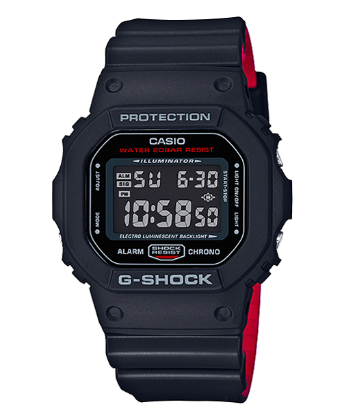 CASIO MID YEAR SALE G-SHOCK นาฬิกาข้อมือ นาฬิกากันน้ำ นาฬิกาของแท้ ประกันศูนย์ CMG 1 ปี รุ่น DW-5600HR-1D นาฬิกาสีดำ