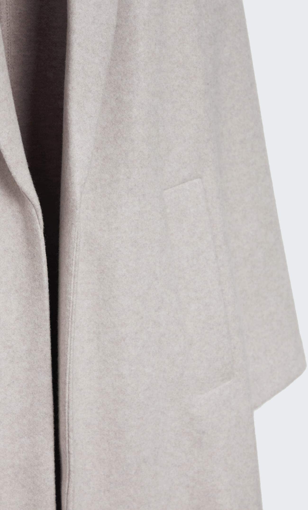 เสื้อโค้ท เสื้อโค้ทกันหนาว โค้ทวูล tailored knot coat สีเบจ แบรนด์ STRADIVARIUS สำเนา