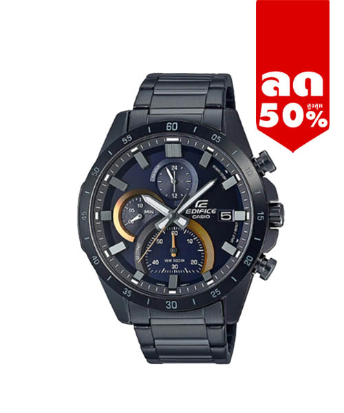 CASIO นาฬิกาคาสิโอ นาฬิกาข้อมือ นาฬิกากันน้ำ นาฬิกาของแท้ ประกันศูนย์ CMG 1 ปี รุ่น EFR-571DC-2A นาฬิกาสีดำ