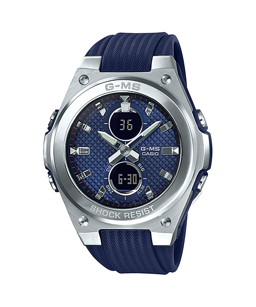 CASIO G-MS นาฬิกาข้อมือ นาฬิกากันน้ำ นาฬิกาของแท้ ประกันศูนย์ CMG 1 ปี รุ่น MSG-C100-2A นาฬิกาสีน้ำเงิน