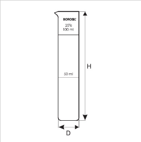 BOROSIL® Nessler Cylinder, For Color Comparison กระบอกตวงเนสเลอร์