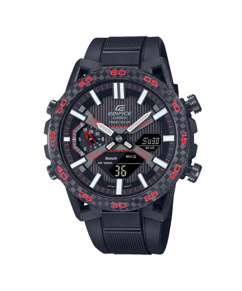 CASIO EDIFICE นาฬิกาข้อมือ นาฬิกากันน้ำ นาฬิกาของแท้ ประกันศูนย์ CMG 1 ปี รุ่น ECB-2000PB-1A นาฬิกาสีดำ