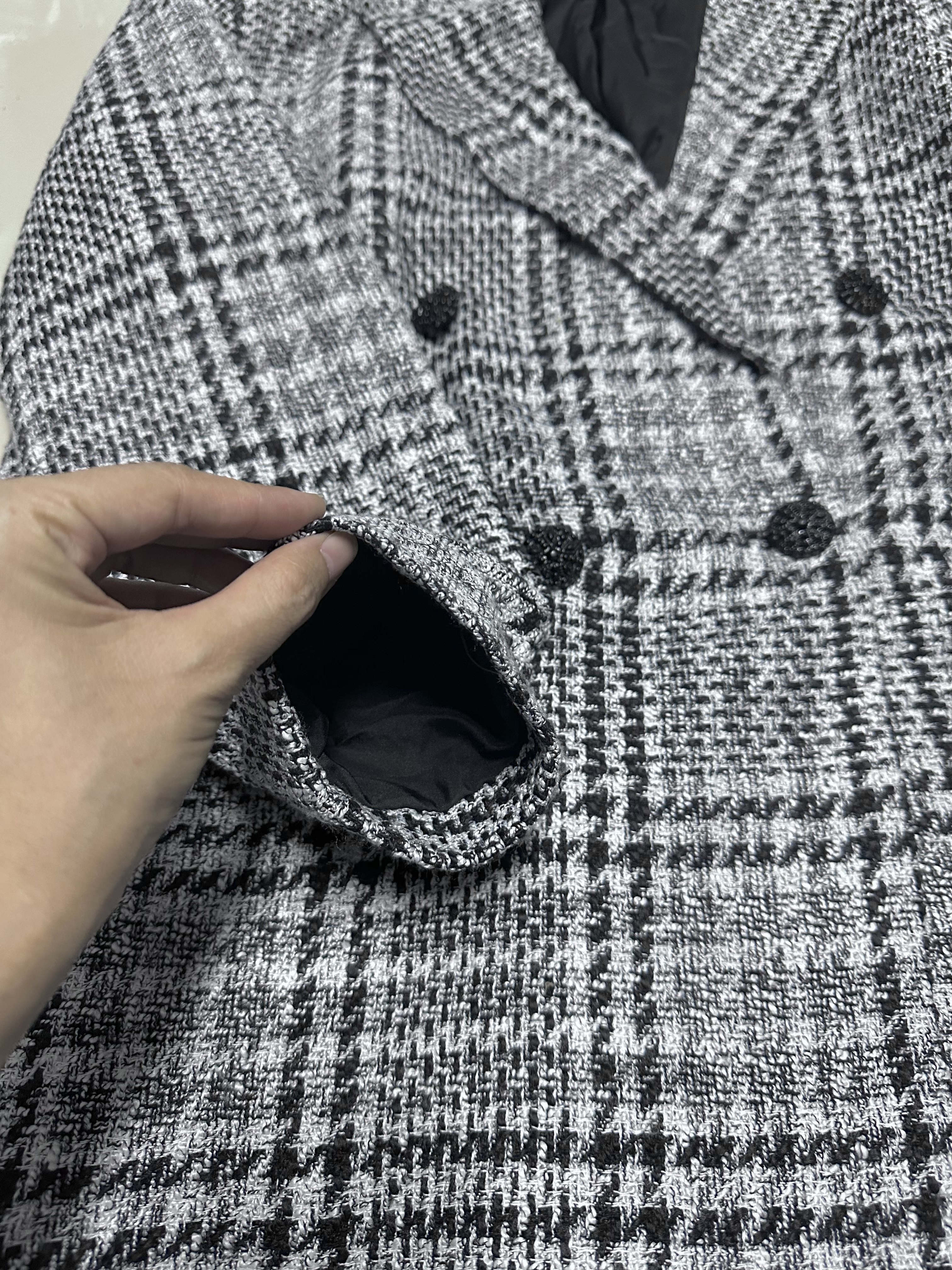 เสื้อนอก เสื้อคลุม ทรงสูท ลายตารางเทาดำ เสื้อคลุม เบลเซอร์ Blazer check ❄️แบรนด์✨Pimkie✨ แท้💯% แบรนด์ PIMKIEสำเนา