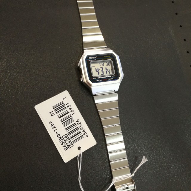 CASIO นาฬิกาคาสิโอ นาฬิกาข้อมือ นาฬิกากันน้ำ นาฬิกาของแท้ ประกันศูนย์ CMG 1 ปี รุ่น B650WD-1A นาฬิกาสีเงิน