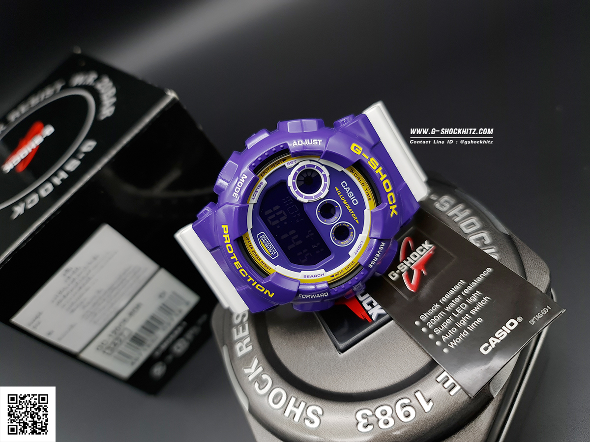 CASIO MID YEAR SALE G-SHOCK พร้อมส่ง นาฬิกาข้อมือ นาฬิกากันน้ำ นาฬิกาของแท้ ประกันศูนย์ CMG 1 ปี รุ่น GD-120CS-6 นาฬิกาสีม่วง