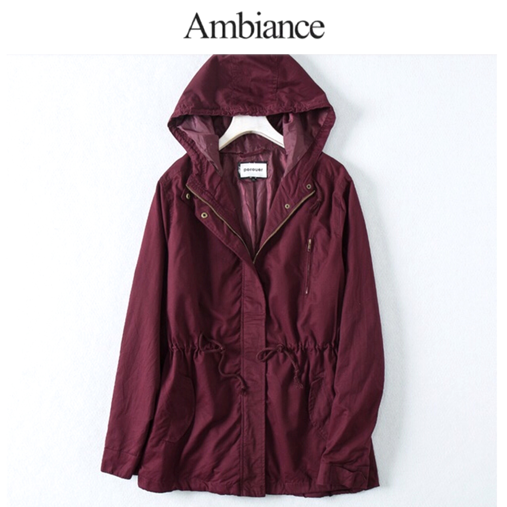 Ambiance เสื้อแจ็คเก็ต เสื้อคลุมฮูทสีดำ เสื้อนอก แนวๆเท่ห์ งานแบรนด์ AMBIANCE สวย เท่ห์มากคะ Size S/M/L/XL สำเนา สำเนา ดำ