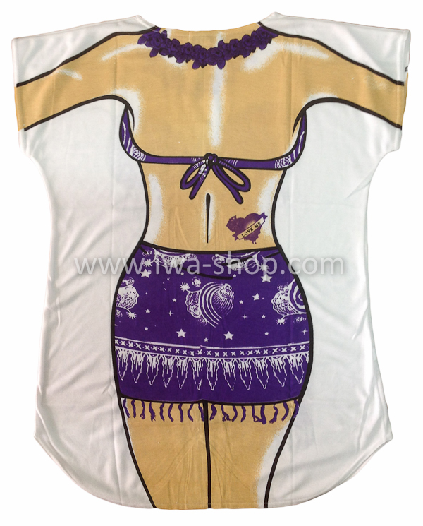 เสื้อสกรีนบิกินี่ ลายชุดฮาวายม่วง เสื้อลายบิกินี่ เสื้อยืดลายบิกินี่ เสื้อสกรีนลายบิกินี่ เสื้อลายชุดว่ายน้ำ เสื้อฮาๆ พิมพ์ลายเซ็กซี่ ชุดเดรสลายบิกินี่ ชุดไปทะเล ชุดเที่ยวทะเล เสื้อผ้าไปทะเล