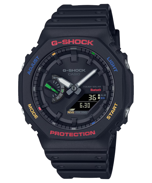 CASIO MID YEAR SALE G-SHOCK นาฬิกาข้อมือ นาฬิกากันน้ำ นาฬิกาของแท้ ประกันศูนย์ CMG 1 ปี รุ่น GA-B2100FC-1A นาฬิกาสีดำ