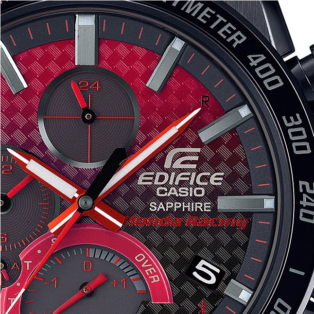 CASIO EDIFICE นาฬิกาข้อมือ นาฬิกากันน้ำ นาฬิกาของแท้ ประกันศูนย์ CMG 1 ปี รุ่น EQB-1000HRS-1A นาฬิกาสีแดง