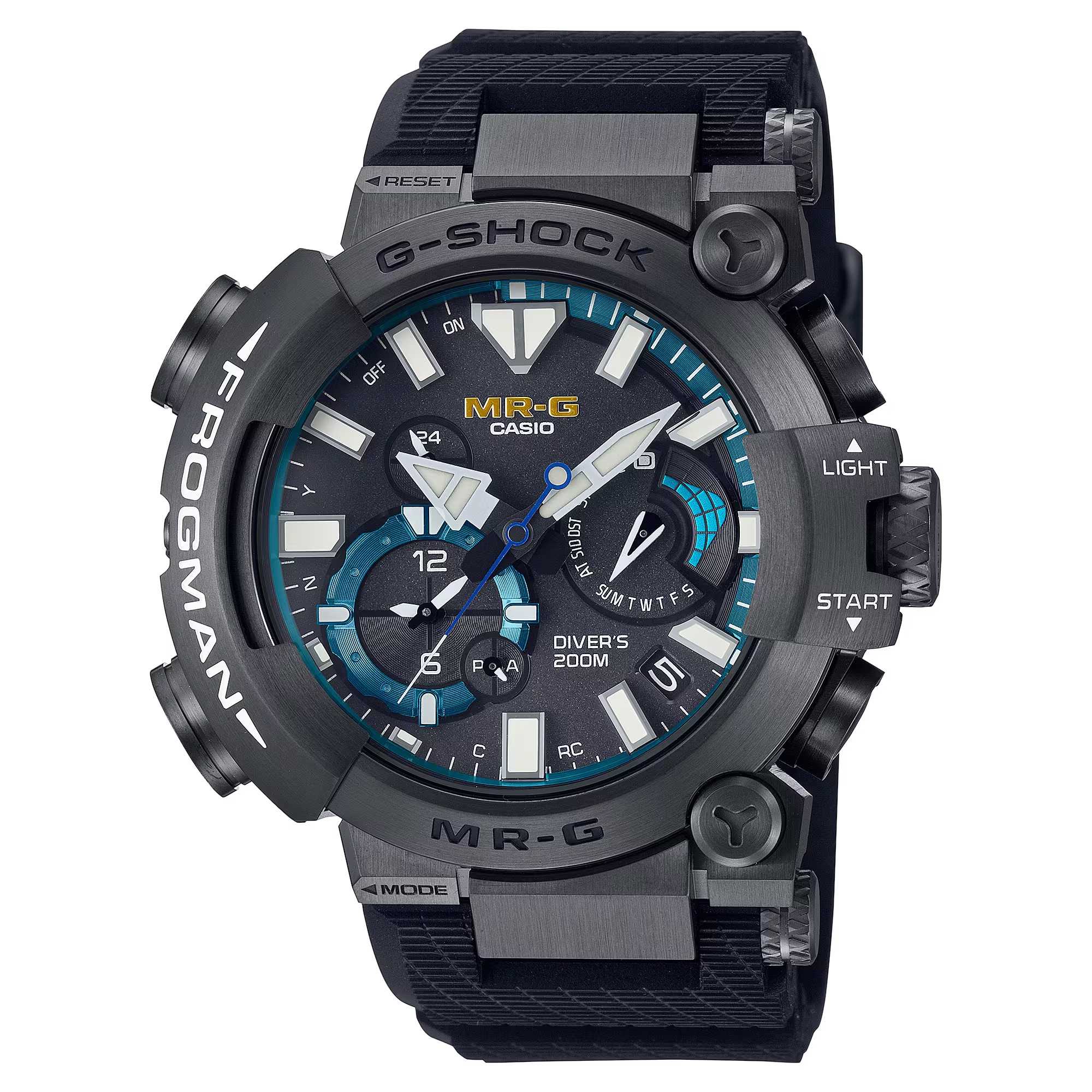 CASIO G-SHOCK นาฬิกาข้อมือ นาฬิกากันน้ำ นาฬิกาของแท้ ประกันศูนย์ CMG 1 ปี รุ่น FROGMAN MRG-BF1000R-1A นาฬิกาสีดำ