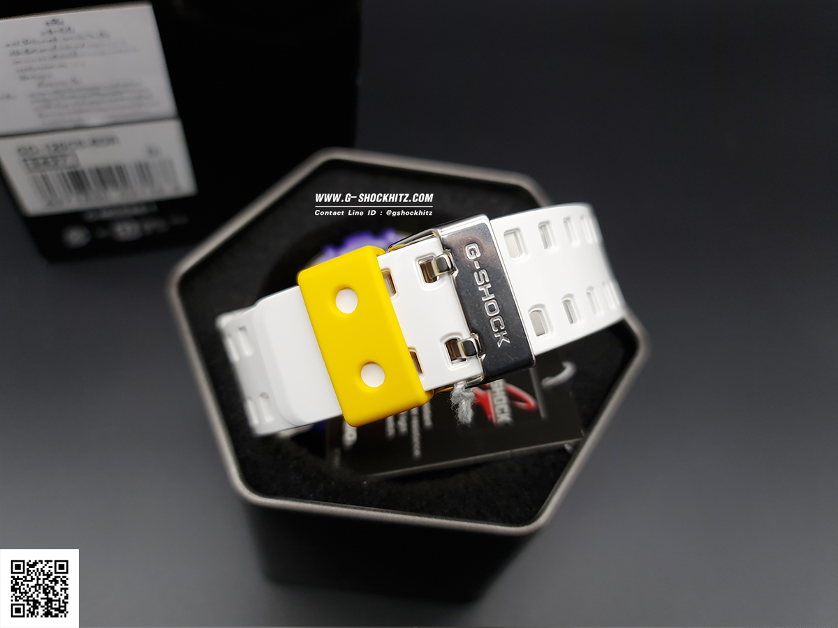 CASIO MID YEAR SALE G-SHOCK พร้อมส่ง นาฬิกาข้อมือ นาฬิกากันน้ำ นาฬิกาของแท้ ประกันศูนย์ CMG 1 ปี รุ่น GD-120CS-6 นาฬิกาสีม่วง