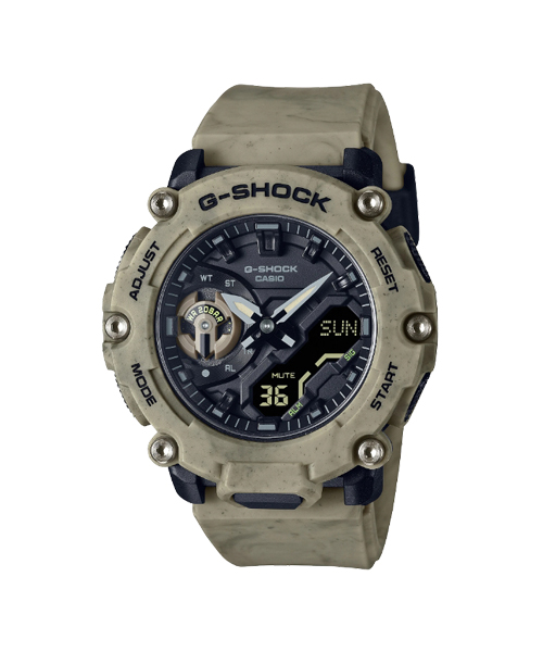 CASIO G-SHOCK นาฬิกาข้อมือ นาฬิกากันน้ำ นาฬิกาของแท้ ประกันศูนย์ CMG 1 ปี รุ่น GA-2200SL-5A นาฬิกาสีน้ำตาล
