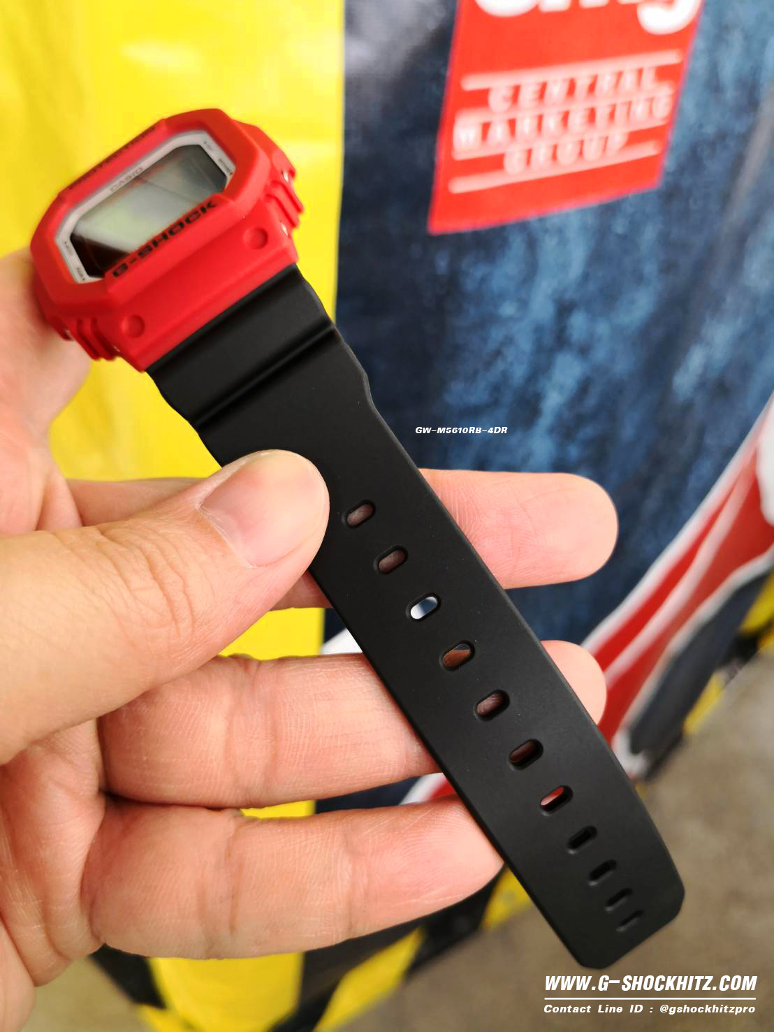 CASIO G-SHOCK นาฬิกาข้อมือ นาฬิกากันน้ำ นาฬิกาของแท้ ประกันศูนย์ CMG 1 ปี รุ่น GW-M5610RB-4 นาฬิกาสีแดง