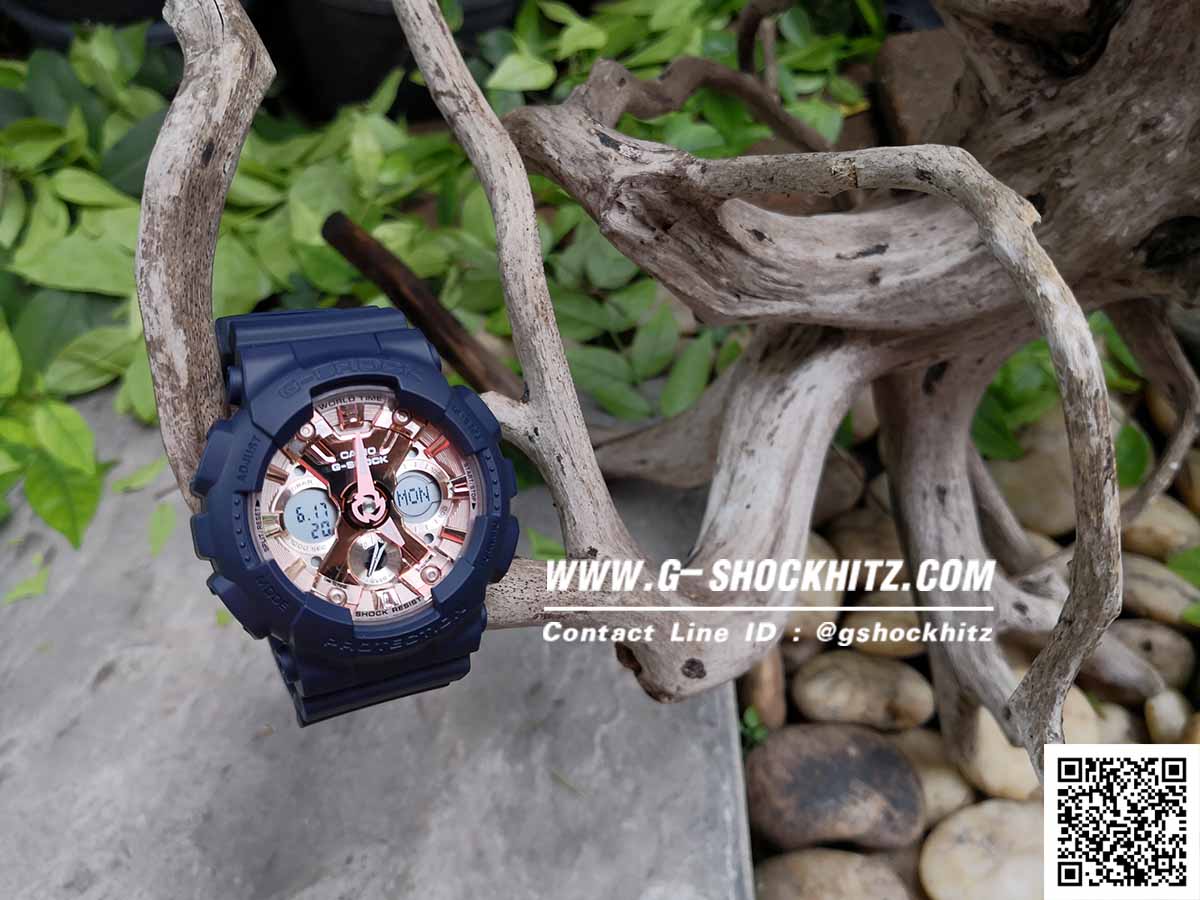 CASIO G-SHOCK นาฬิกาข้อมือ นาฬิกากันน้ำ นาฬิกาของแท้ ประกันศูนย์ CMG 1 ปี รุ่น GMA-S120MF-2A2 นาฬิกาสีน้ำเงิน