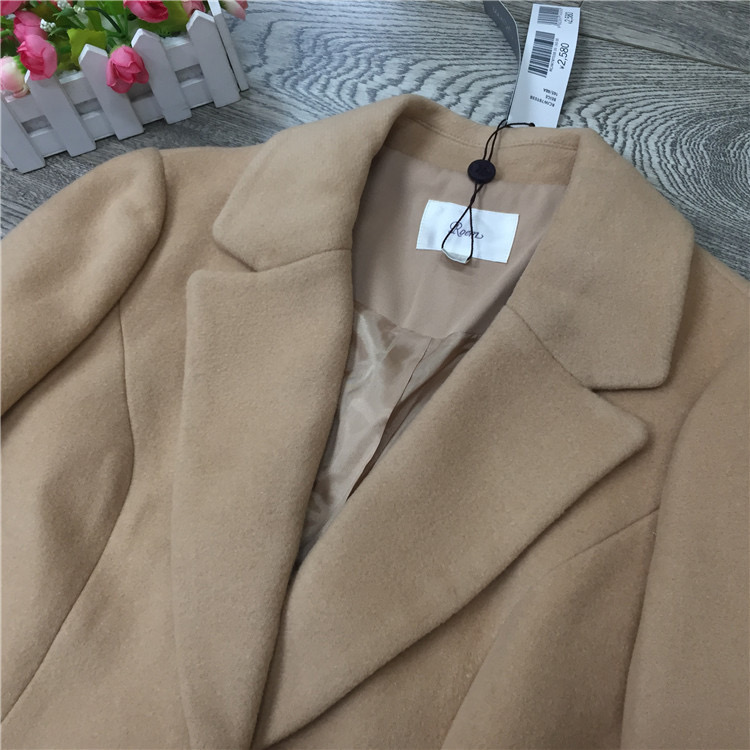 เสื้อโค้ทวูล Trench coat เสื้อโค้ทเฟอร์ โค้ทสักหลาดสีชมพูอ่อน แบรนด์ Roem