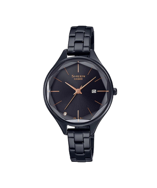 CASIO SHEEN นาฬิกาข้อมือ นาฬิกากันน้ำ นาฬิกาของแท้ ประกันศูนย์ CMG 1 ปี รุ่น SHE-4062BD-1A นาฬิกาสีดำ