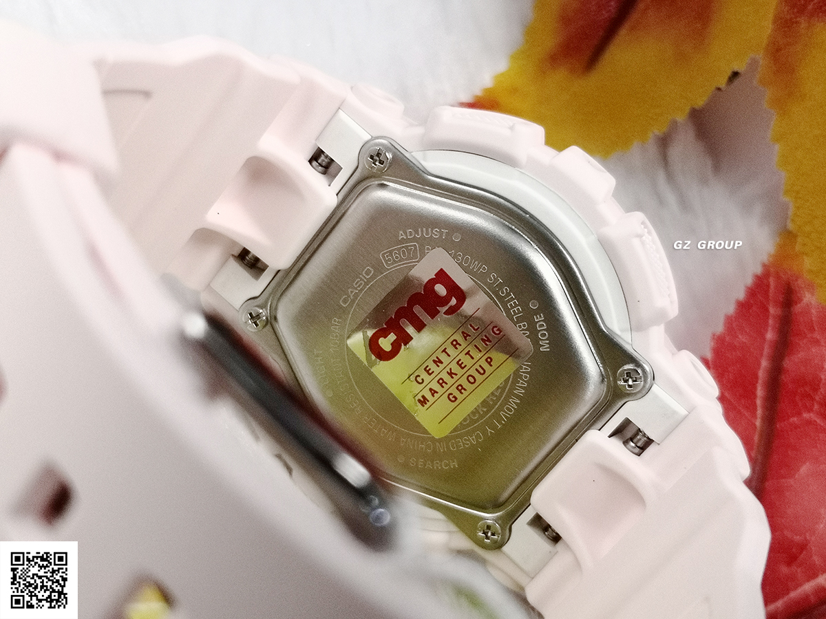 CASIO BABY-G นาฬิกาข้อมือ นาฬิกากันน้ำ นาฬิกาของแท้ ประกันศูนย์ CMG 1 ปี รุ่น BA-130WP-4A นาฬิกาสีชมพู