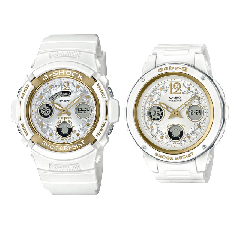 CASIO LOVESET นาฬิกาข้อมือ นาฬิกากันน้ำ นาฬิกาของแท้ ประกันศูนย์ CMG 1 ปี รุ่น LOV-19A-7A นาฬิกาสีขาว