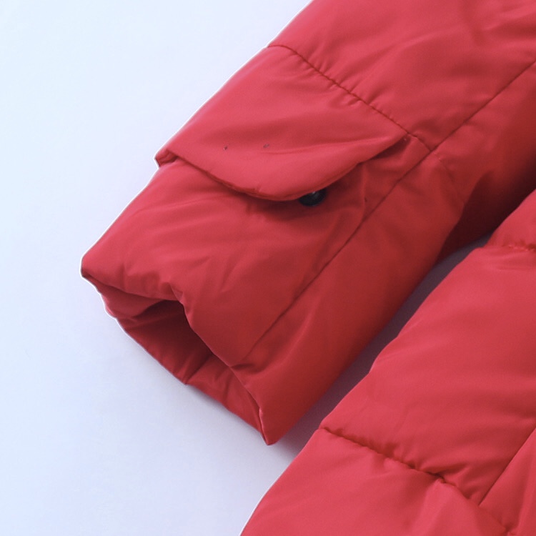 เสื้อกันหนาว ขนเป็ด เสื้อฮู้ดเฟอร์ บุนวมอุ่น สีแดง แบรนด์ LI YIN JOY (padded puffer coat สำเนา สำเนา