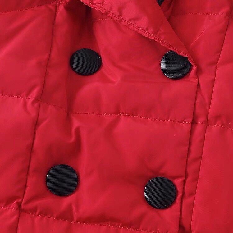 เสื้อกันหนาว ขนเป็ด เสื้อฮู้ดเฟอร์ บุนวมอุ่น สีแดง แบรนด์ LI YIN JOY (padded puffer coat สำเนา สำเนา