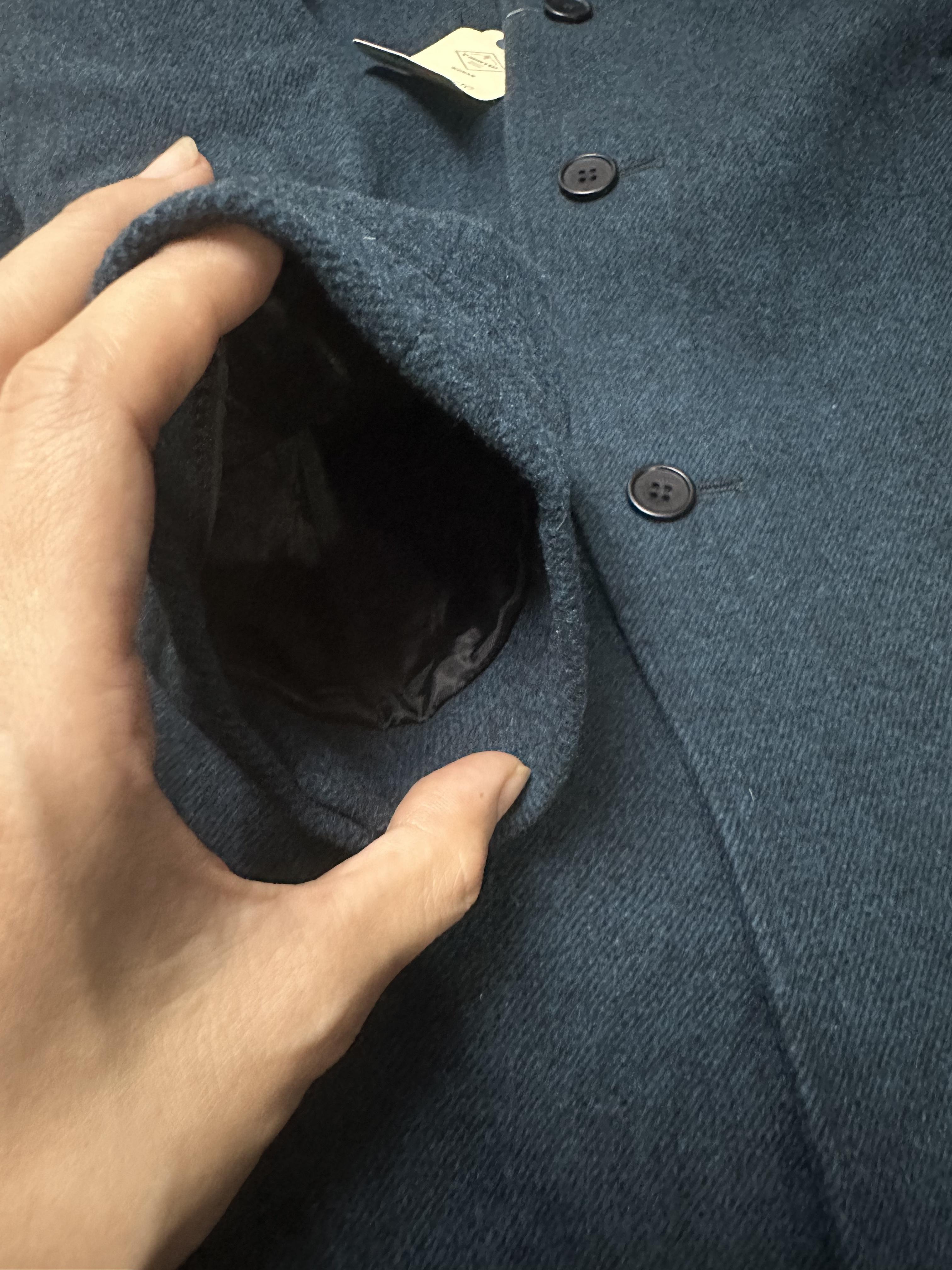 เสื้อโค้ทวูล Trench coat เสื้อโค้ท โค้ทสีน้ำเงินคราม แบรนด์ Primark สำเนา